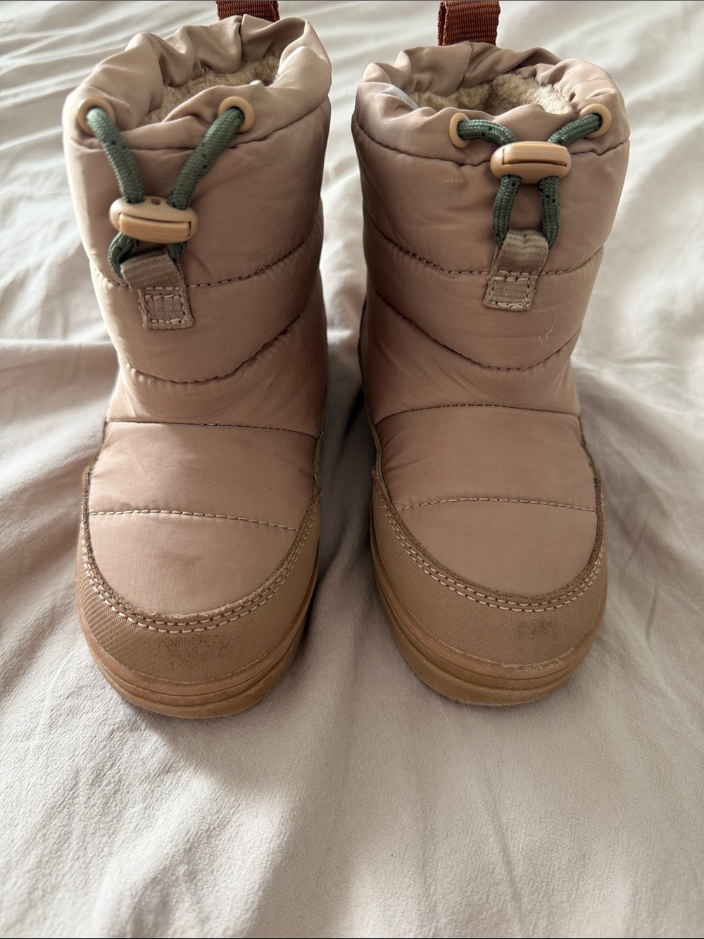 next toddler Light Brown Winter Drawcord Boots